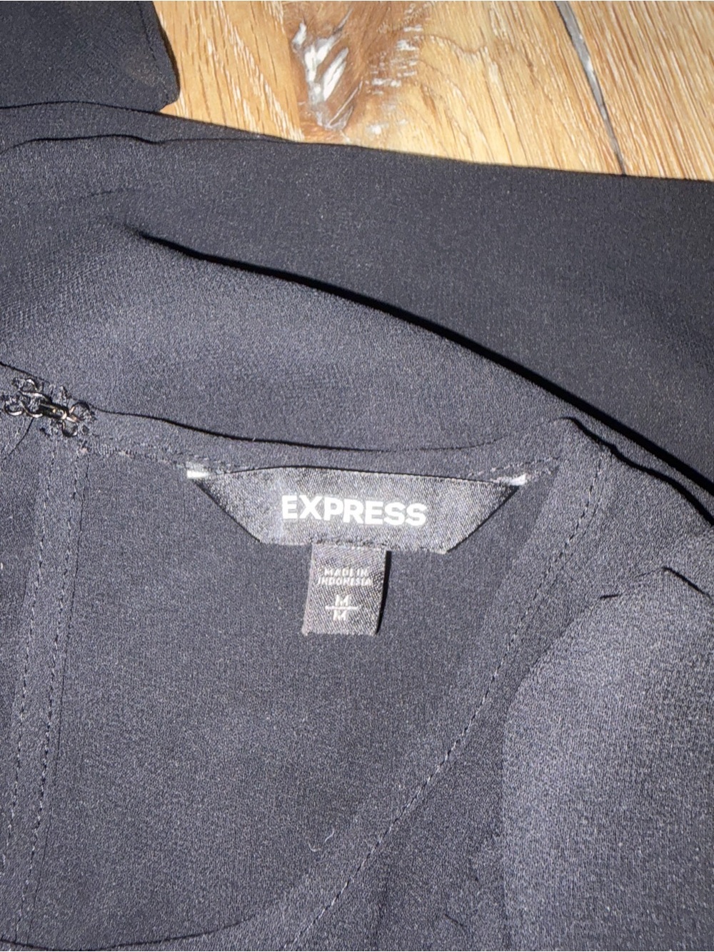 Express Black One-Shoulder Ruffle Blouse - Picture 3 of 3
